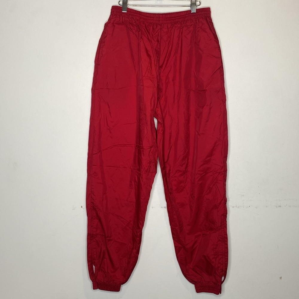 Vintage Port And Company Red Lined Track Pants: Size Extra Large